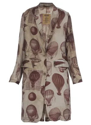 Uma Wang Kudo All-Over Printed Buttoned Coat