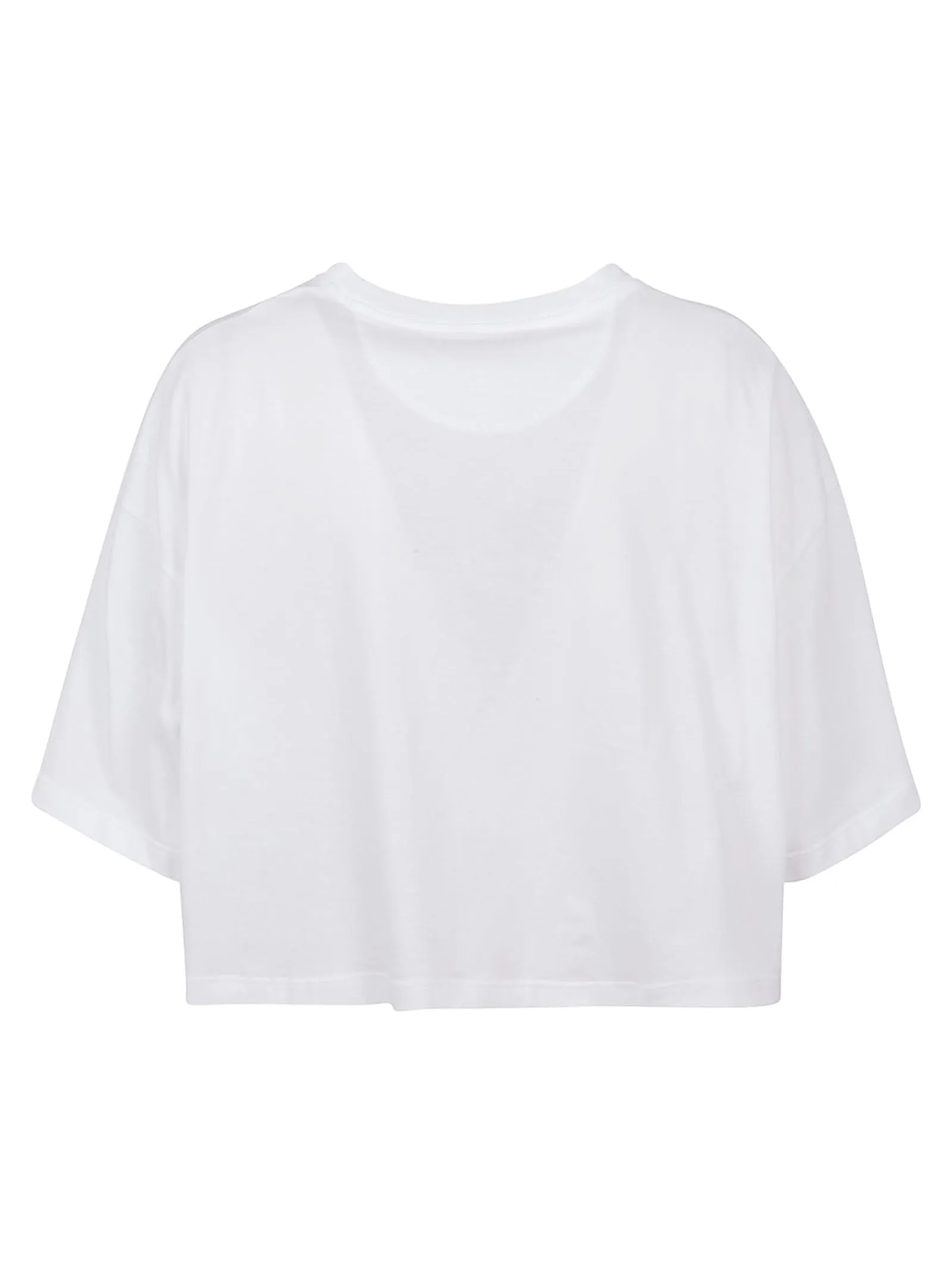 Valentino Butterfly Detailed Crewneck Cropped T-Shirt