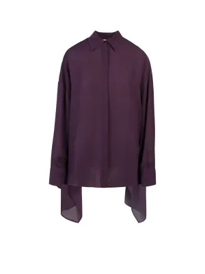 Valentino High-Low Back Long-Sleeved Shirt