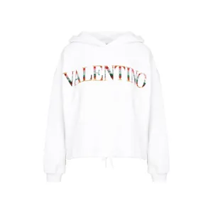 Valentino Logo Detailed Long-Sleeved Hoodie