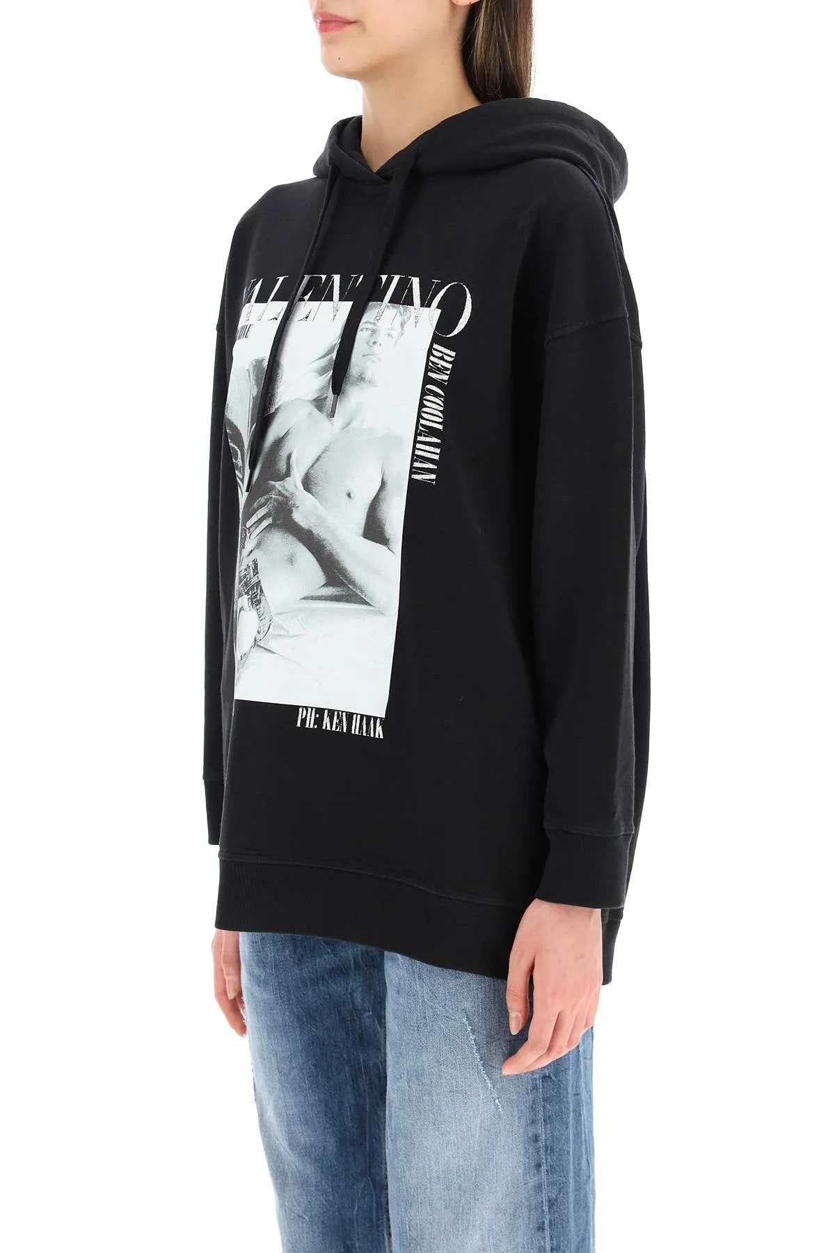 Valentino Photograph-Printed Drop Shoulder Hoodie
