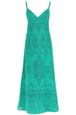 Valentino V-Neck Sleeveless Maxi Dress