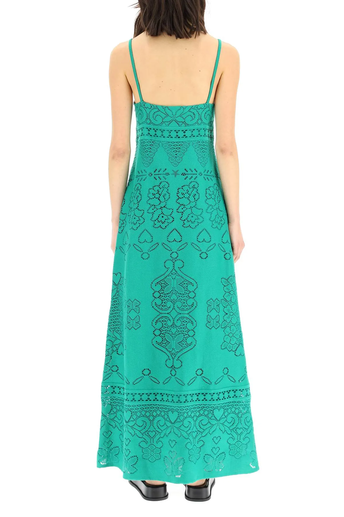 Valentino V-Neck Sleeveless Maxi Dress