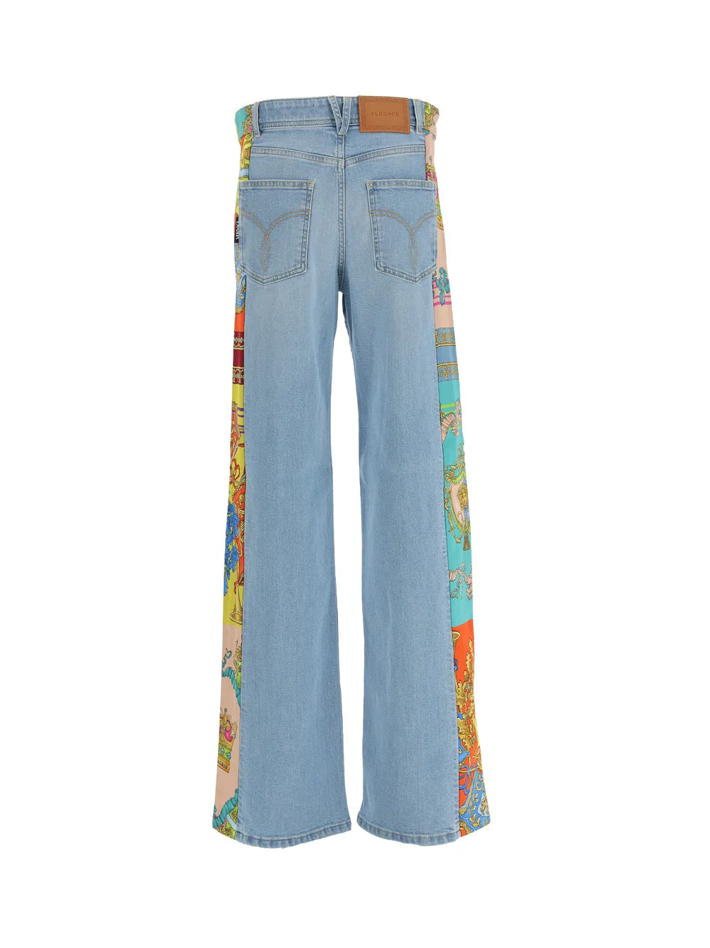 Versace Baroque-Panel Logo Patch Jeans