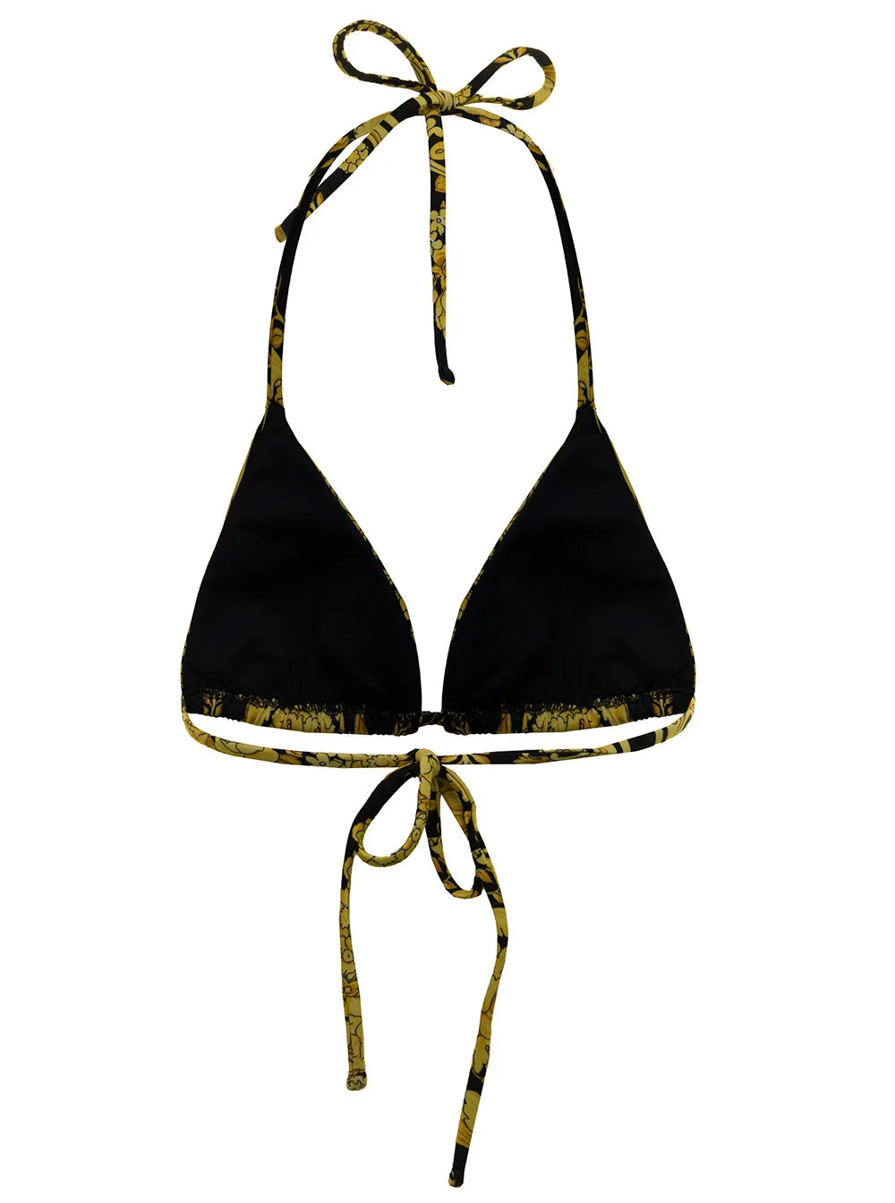 Versace Baroque Print Triangle Bikini Top