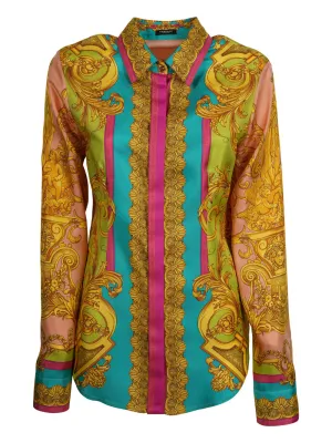 Versace Baroque Printed Long Sleeved Buttoned Shirt