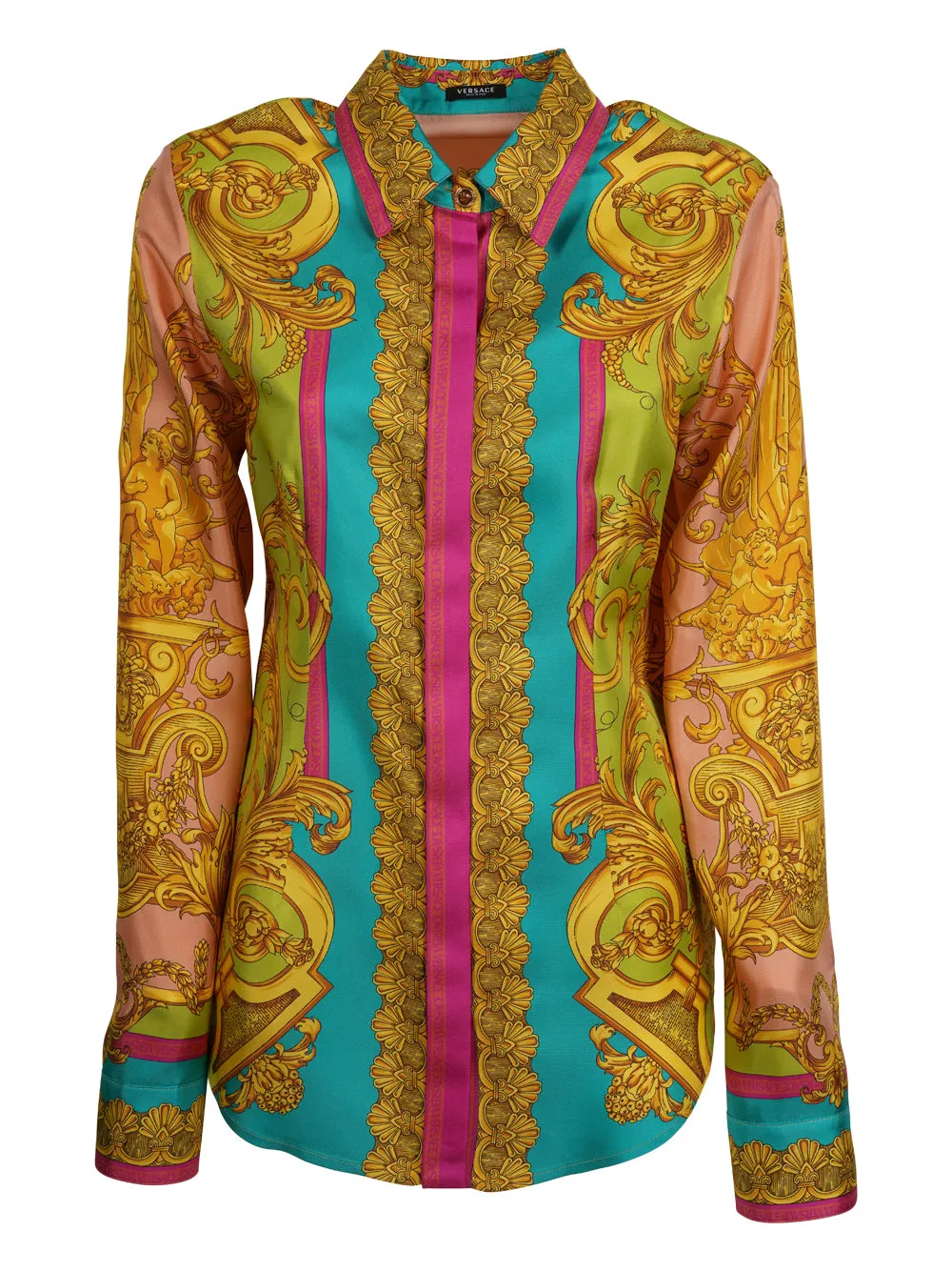 Versace Baroque Printed Long Sleeved Buttoned Shirt
