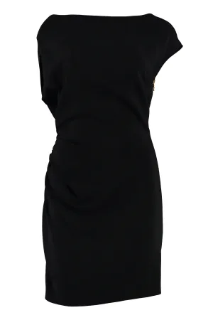 Versace Draped Zip-Detailed Mini Dress