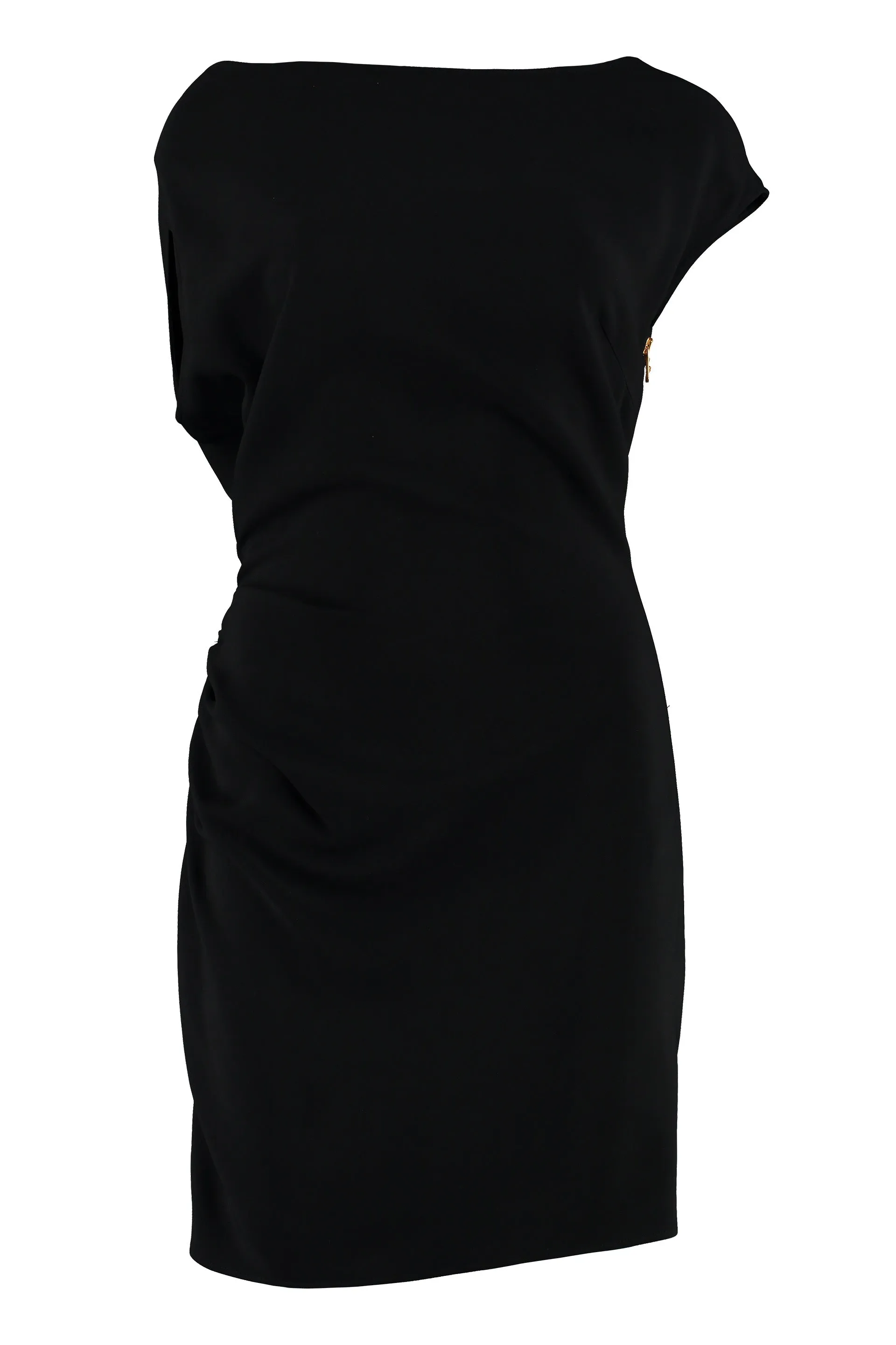 Versace Draped Zip-Detailed Mini Dress