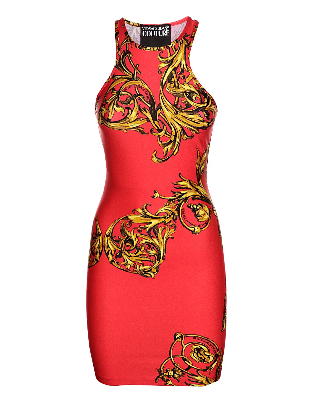 Versace Jeans Couture Baroque Print Sleeveless Mini Dress
