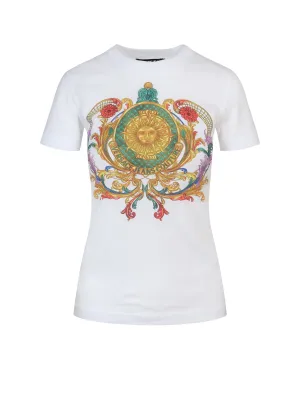 Versace Jeans Couture Baroque-Printed Crewneck T-Shirt