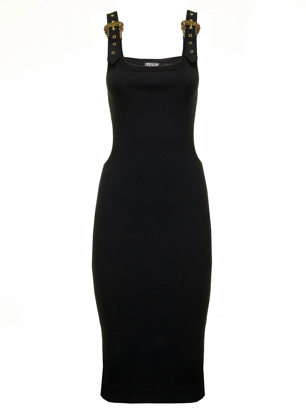 Versace Jeans Couture Buckle-Strap U-Neck Dress
