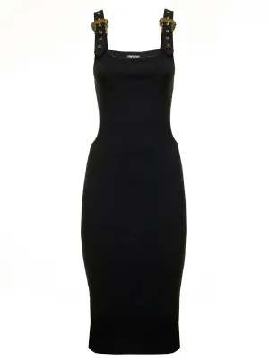 Versace Jeans Couture Buckle-Strap U-Neck Dress