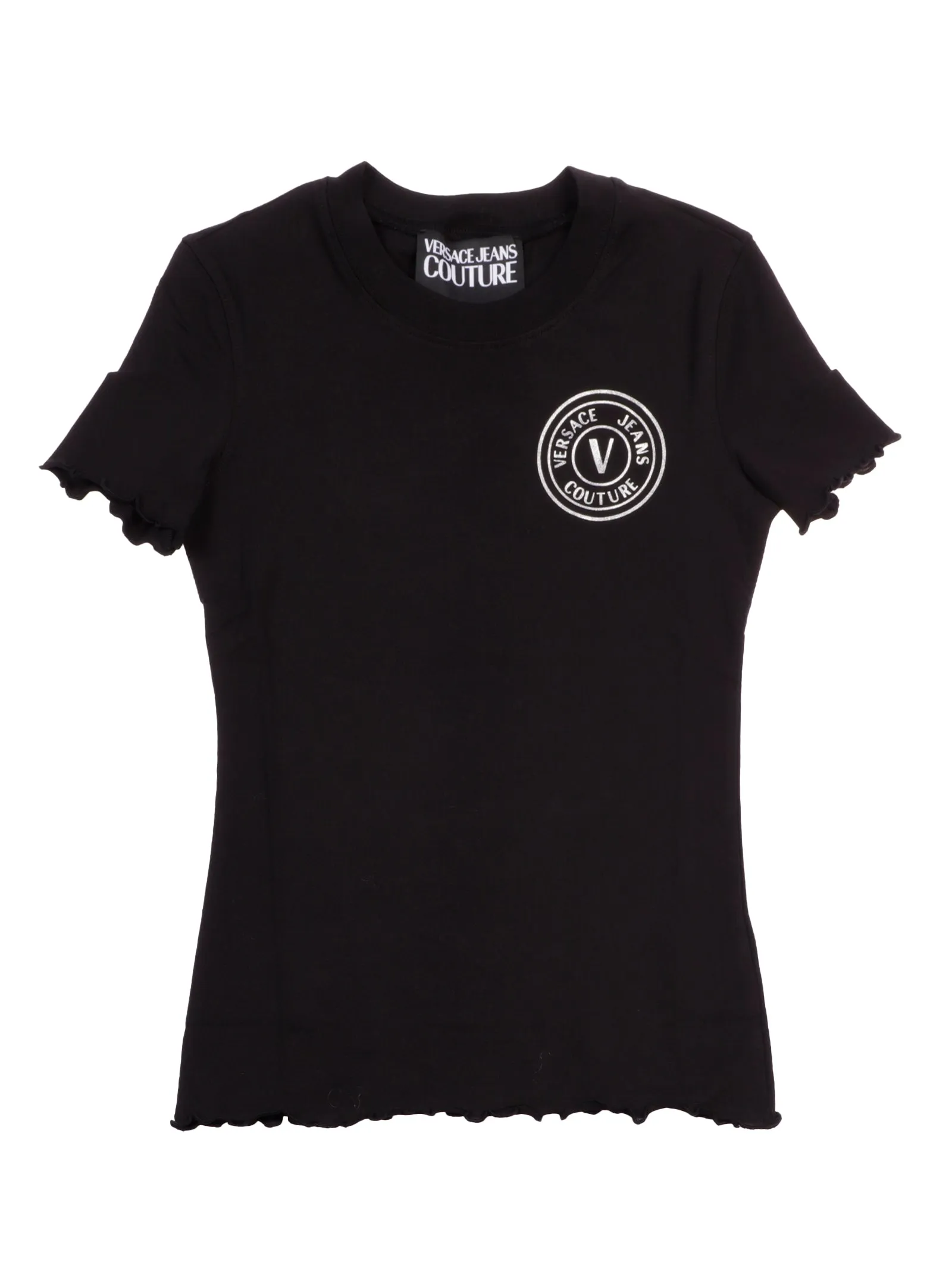 Versace Jeans Couture Logo Embossed Crewneck T-Shirt