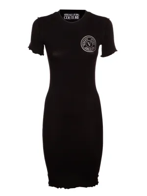 Versace Jeans Couture Logo Embroidered Crewneck T-Shirt Dress