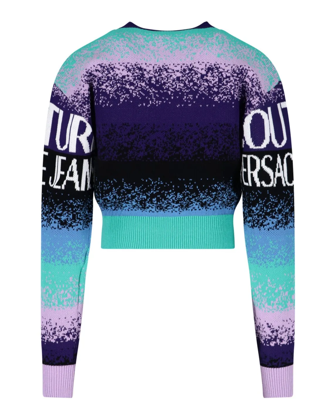 Versace Jeans Couture Logo Intarsia Color-Block Sweater