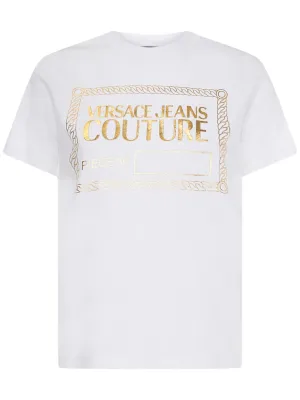 Versace Jeans Couture Logo Printed Crewneck T-Shirt