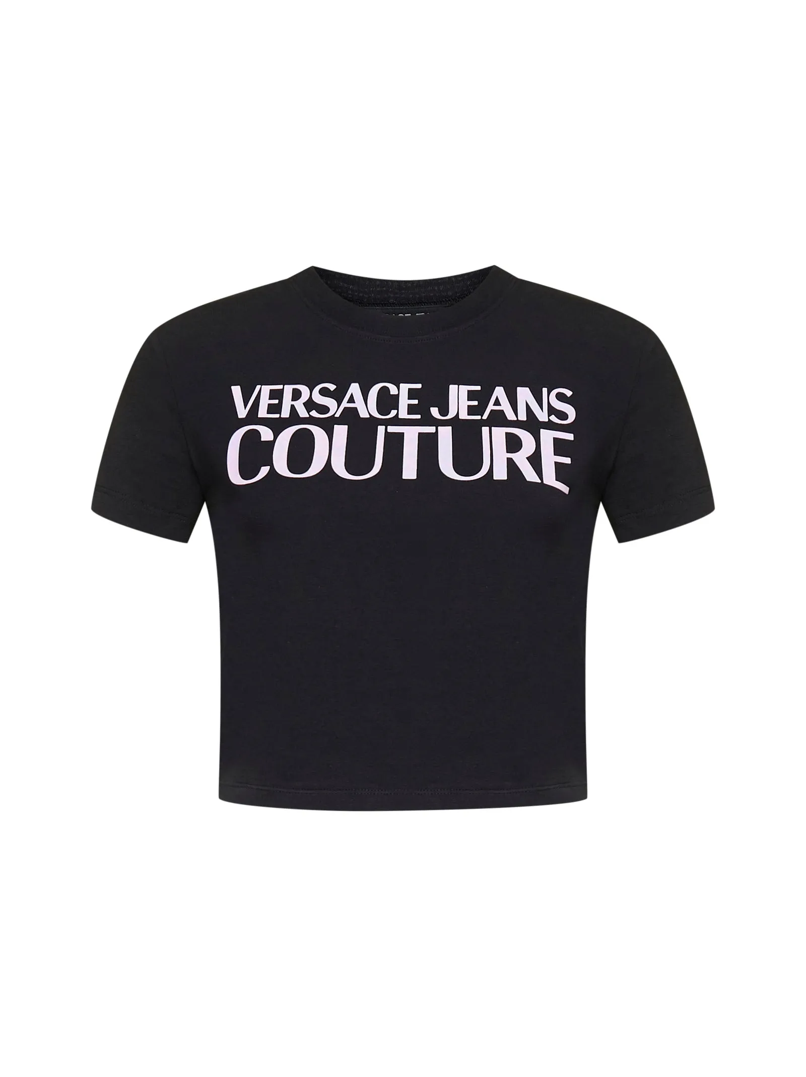 Versace Jeans Couture Logo Printed Cropped T-Shirt