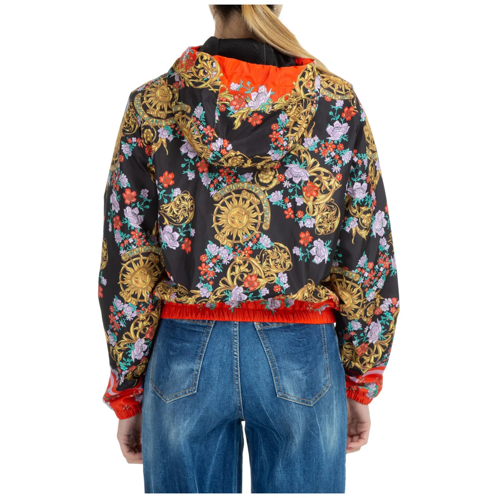 Versace Jeans Couture Sun Flower Garland Zip-Up Jacket