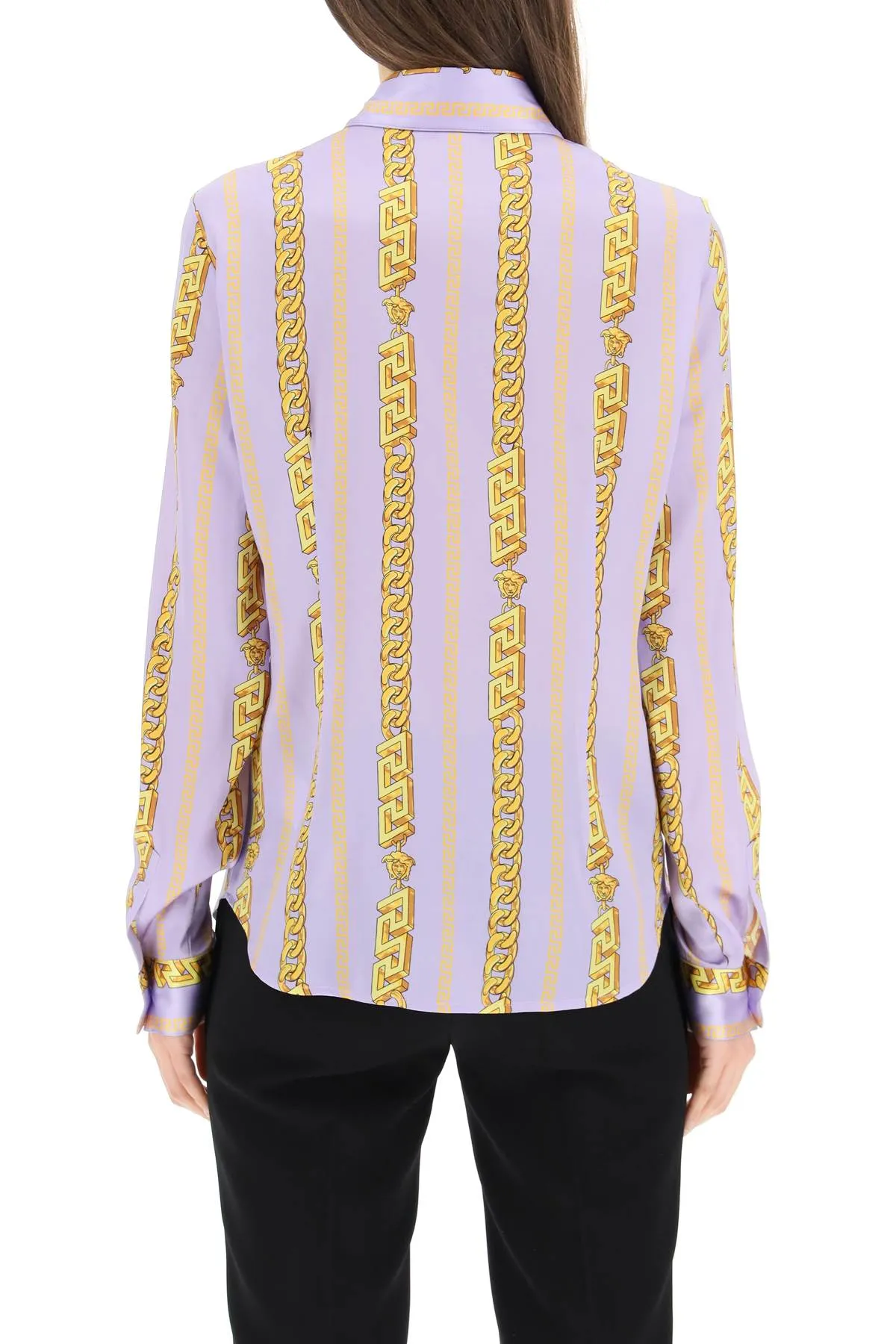 Versace La Greca Chain-Link Printed Shirt