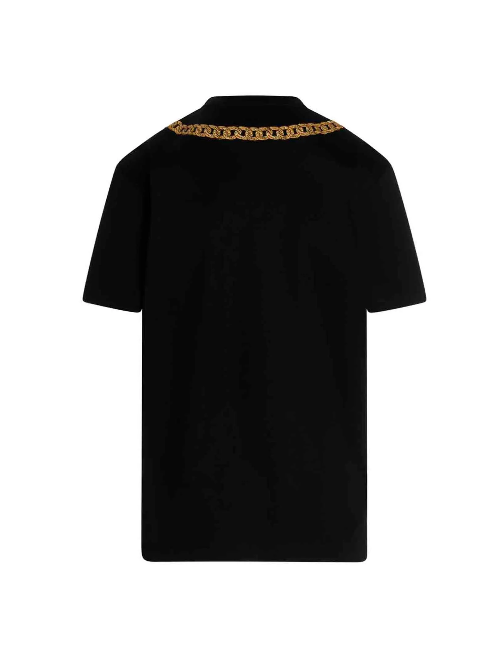 Versace Medusa Chain Logo Printed Crewneck T-Shirt