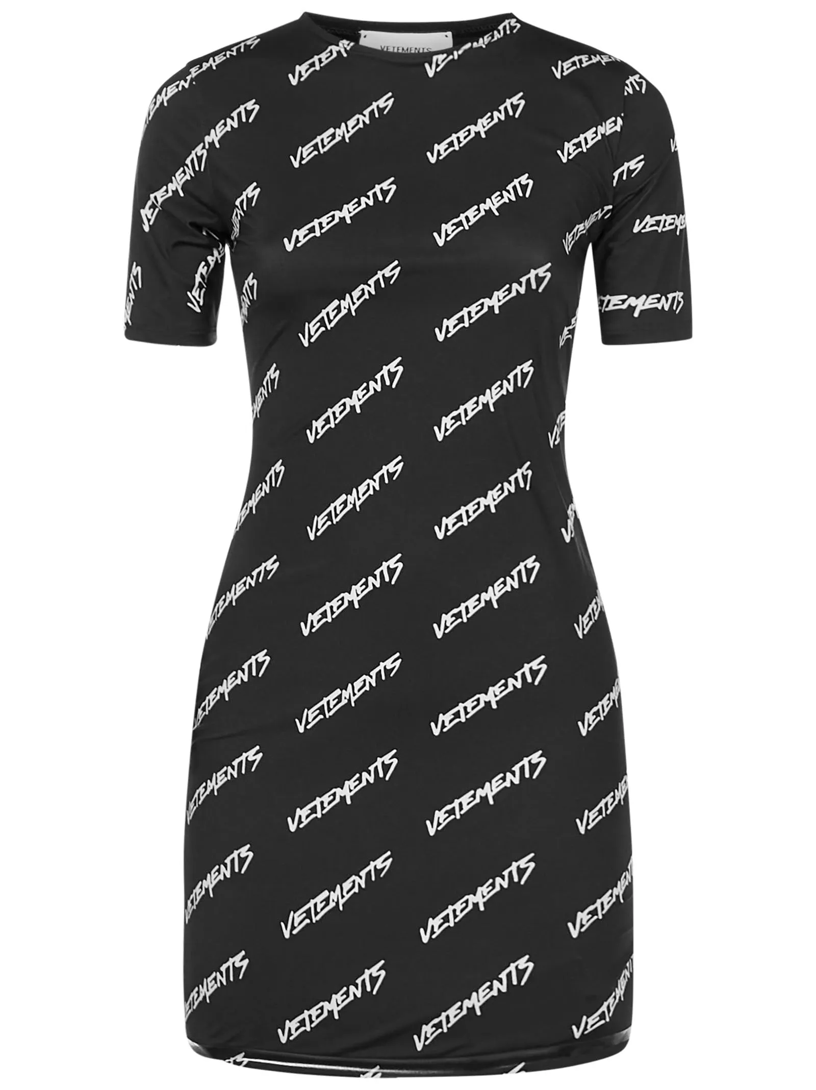 Vetements All-Over Logo Printed Mini Dress