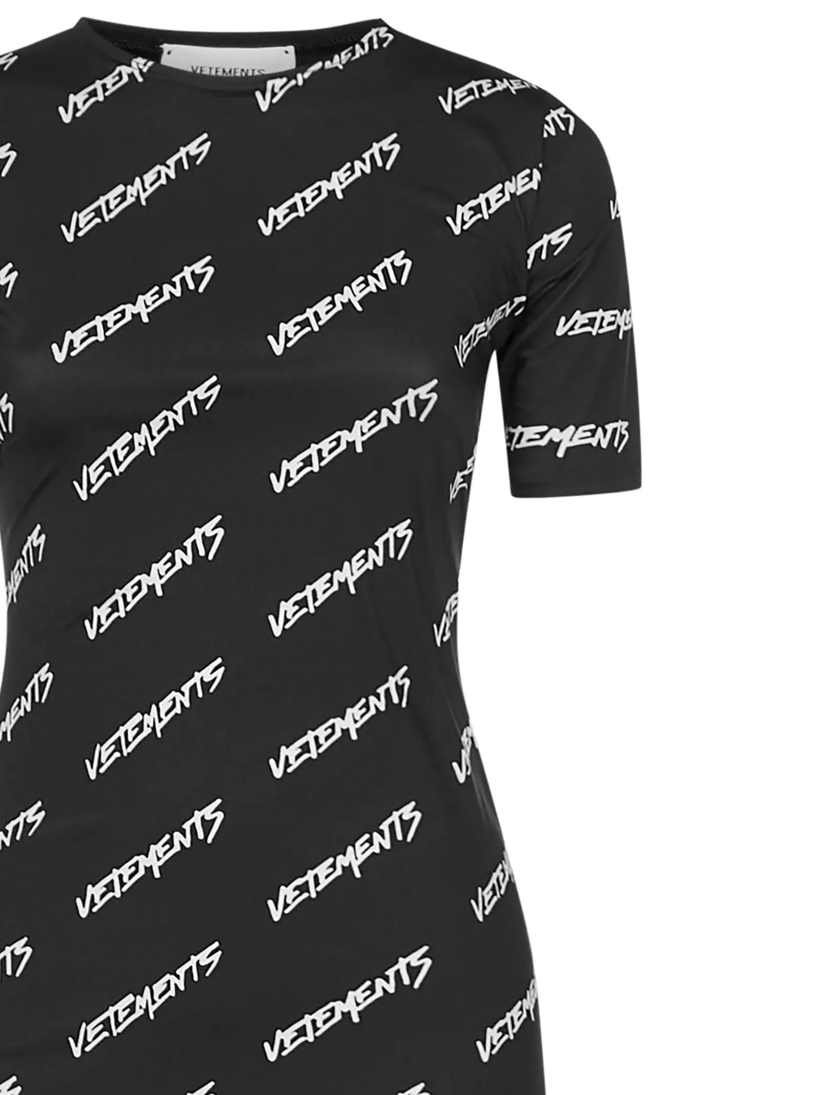 Vetements All-Over Logo Printed Mini Dress