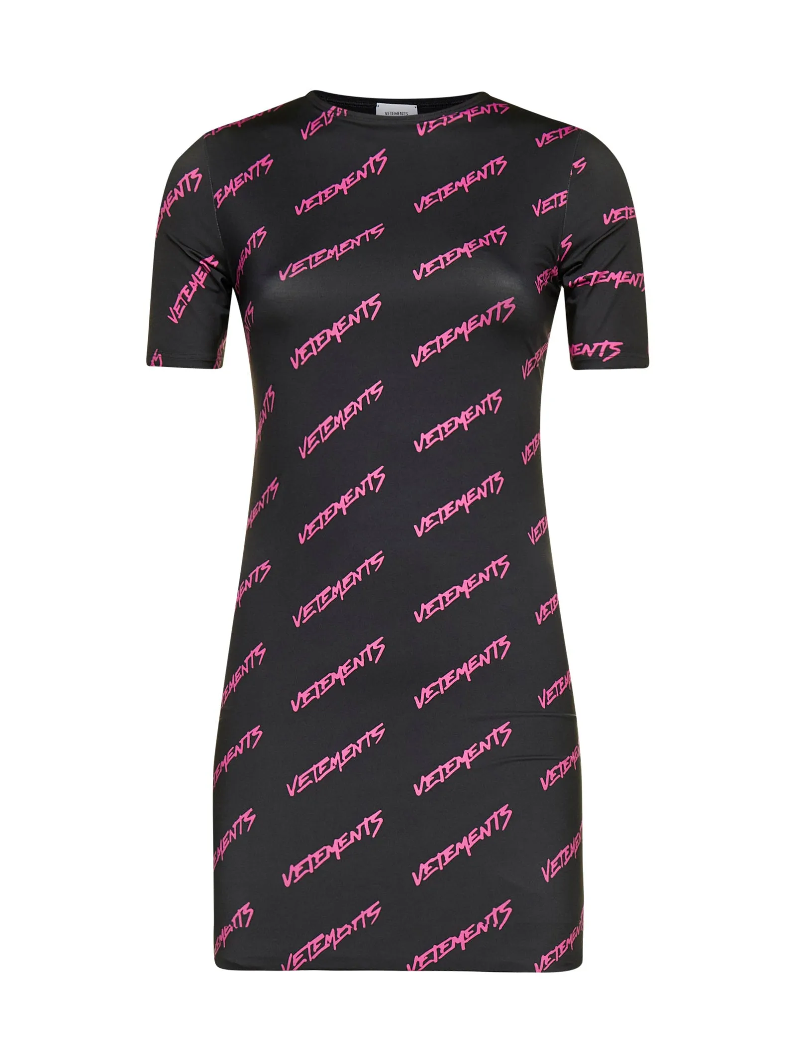 Vetements All-Over Logo Printed T-Shirt Dress