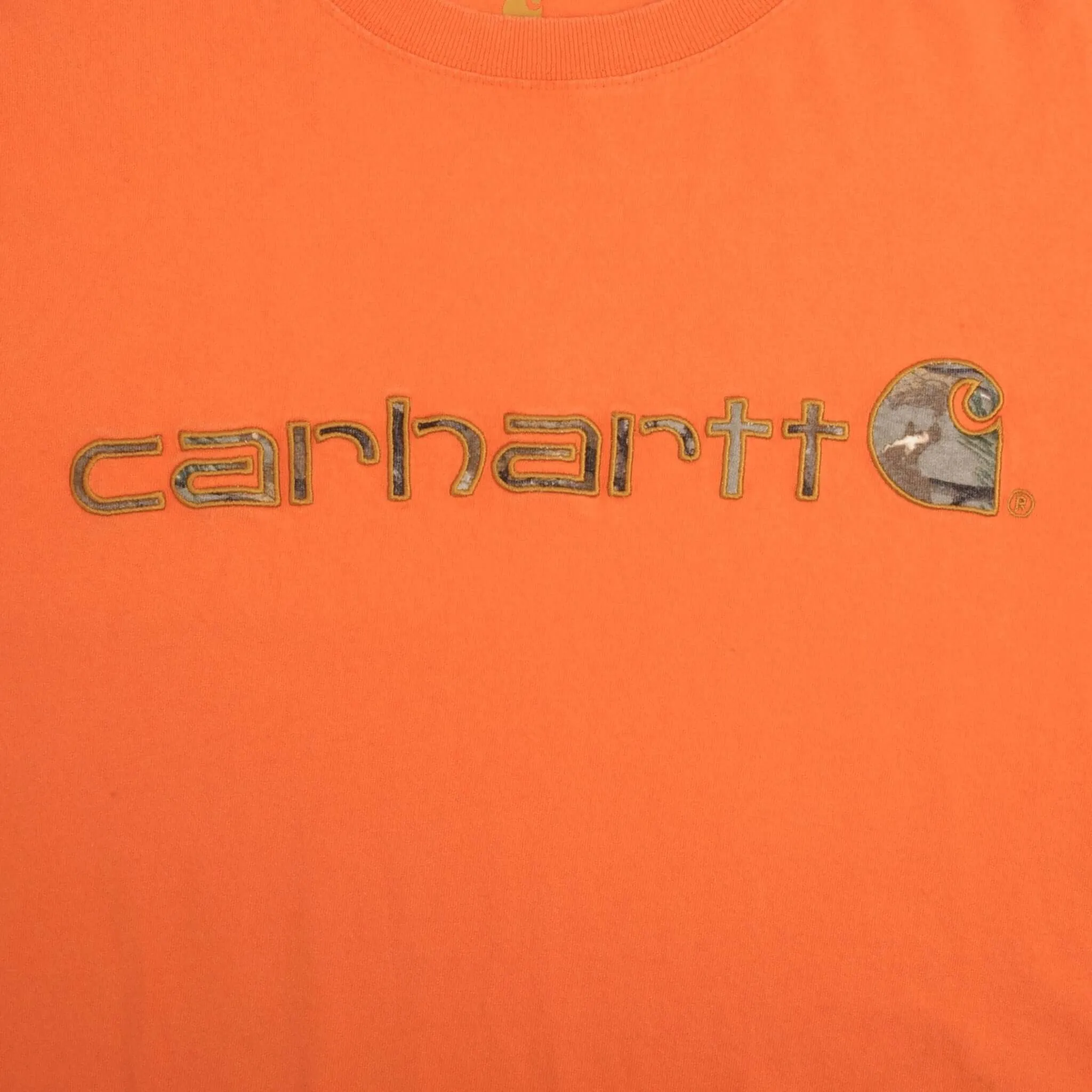 VINTAGE CARHARTT EMBROIDERED CAMO TEE SHIRT 2000S SIZE LARGE