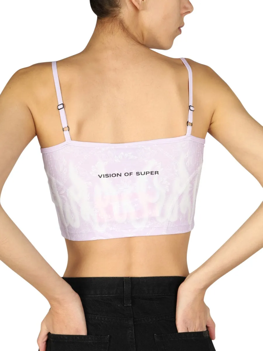 Vision Of Super Printed Cropped Top