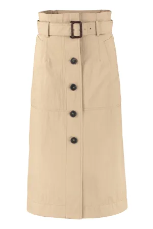 Weekend Max Mara Belted Buttoned Skirt