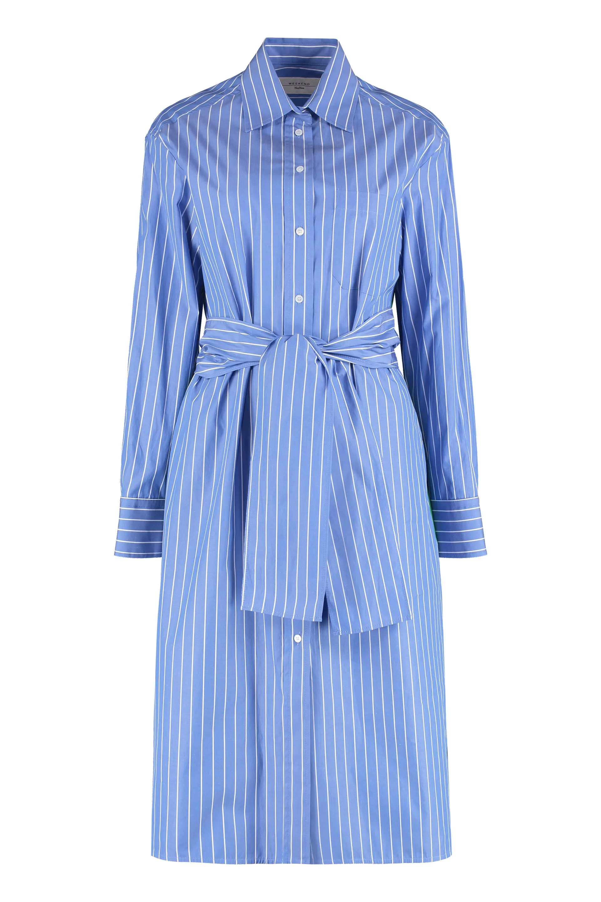 Weekend Max Mara Striped Long-Sleeved Shirt Dress