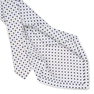 WHITE 5 FOLD SARTORIAL SILK TIE