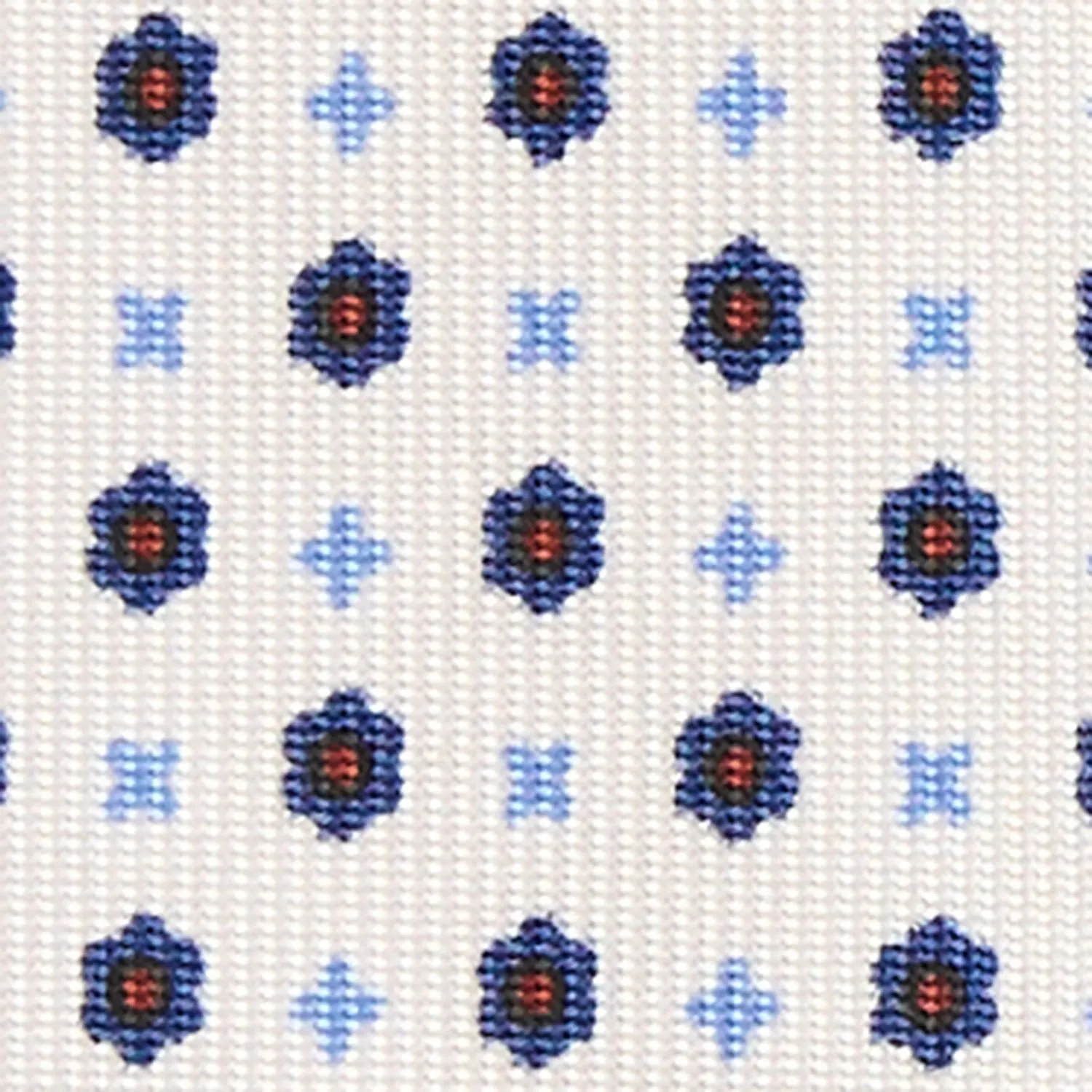 WHITE 5 FOLD SARTORIAL SILK TIE