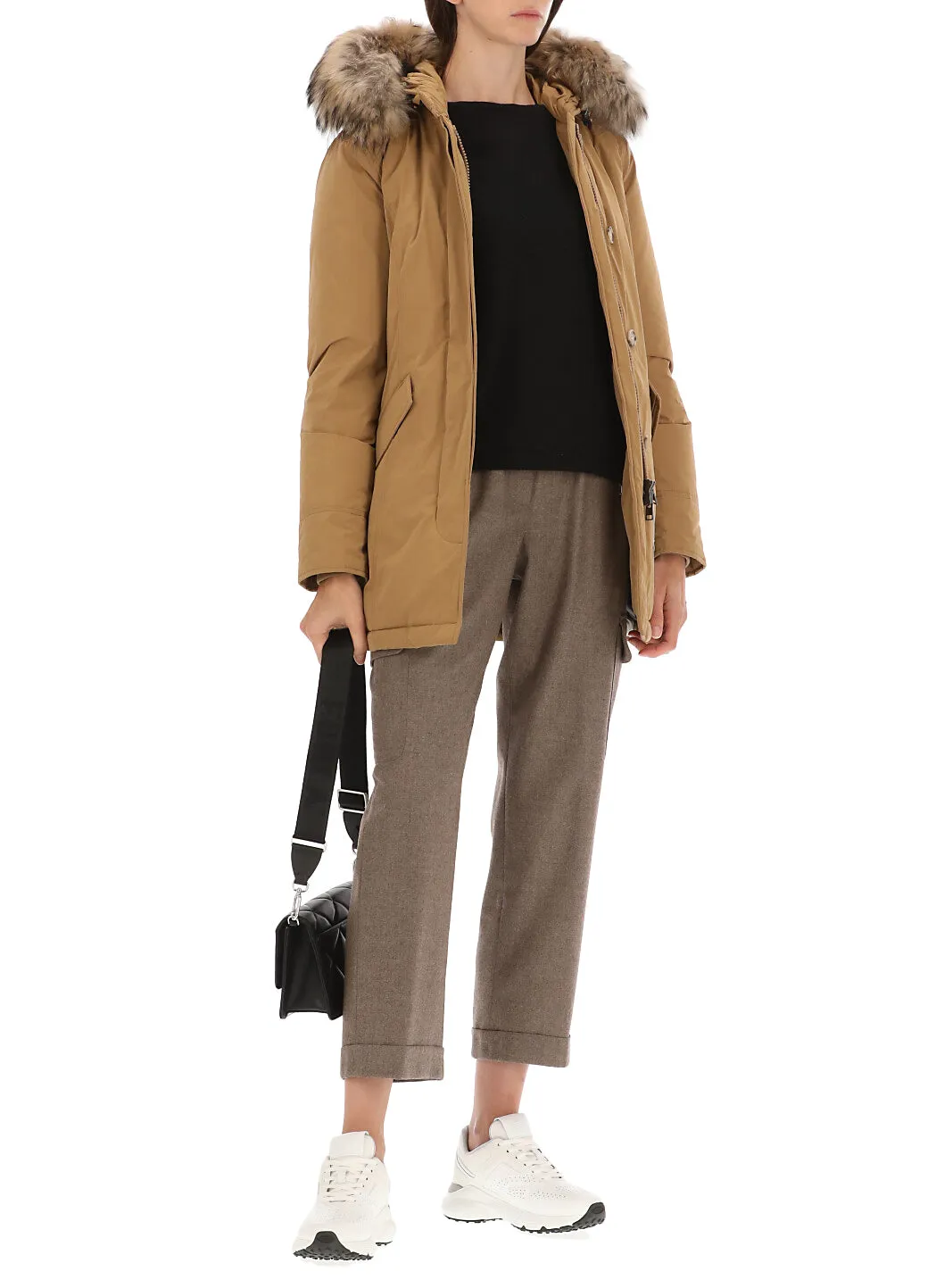 Woolrich Fur-Trim Hooded Parka Coat