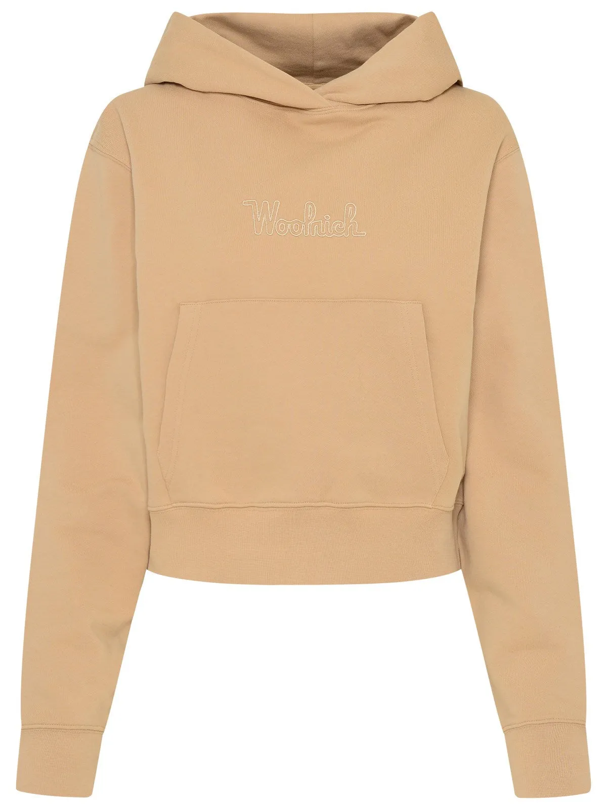 Woolrich Logo Embroidered Long-Sleeved Hoodie