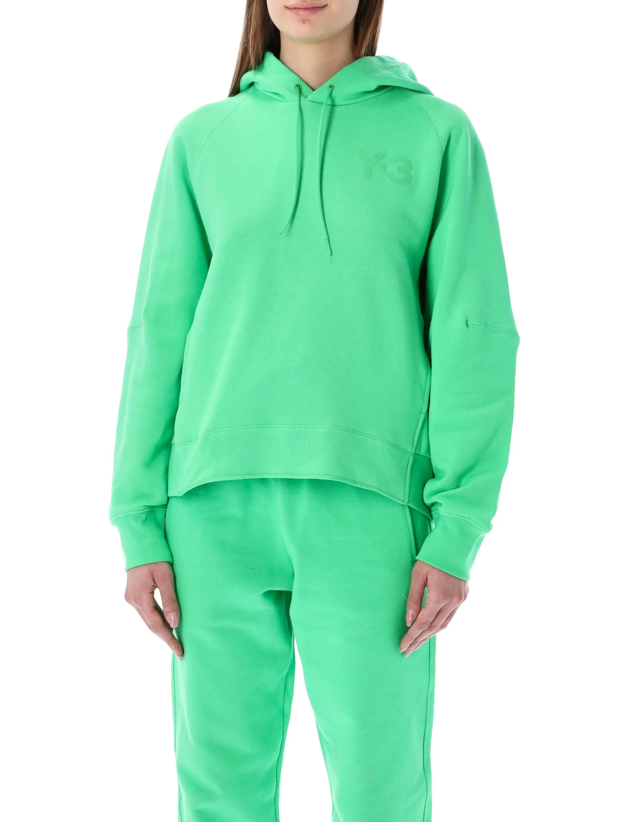 Y-3 Logo Detailed Drawstring Hoodie
