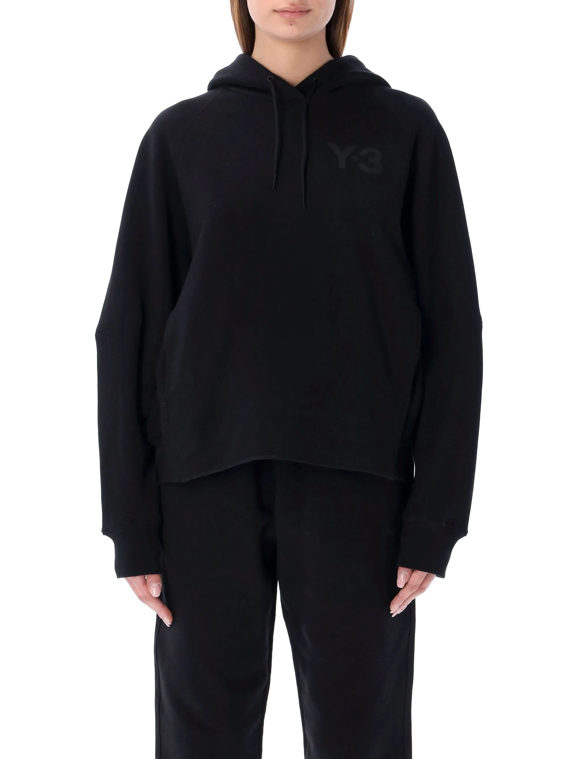 Y-3 Logo Print Drawstring Hoodie