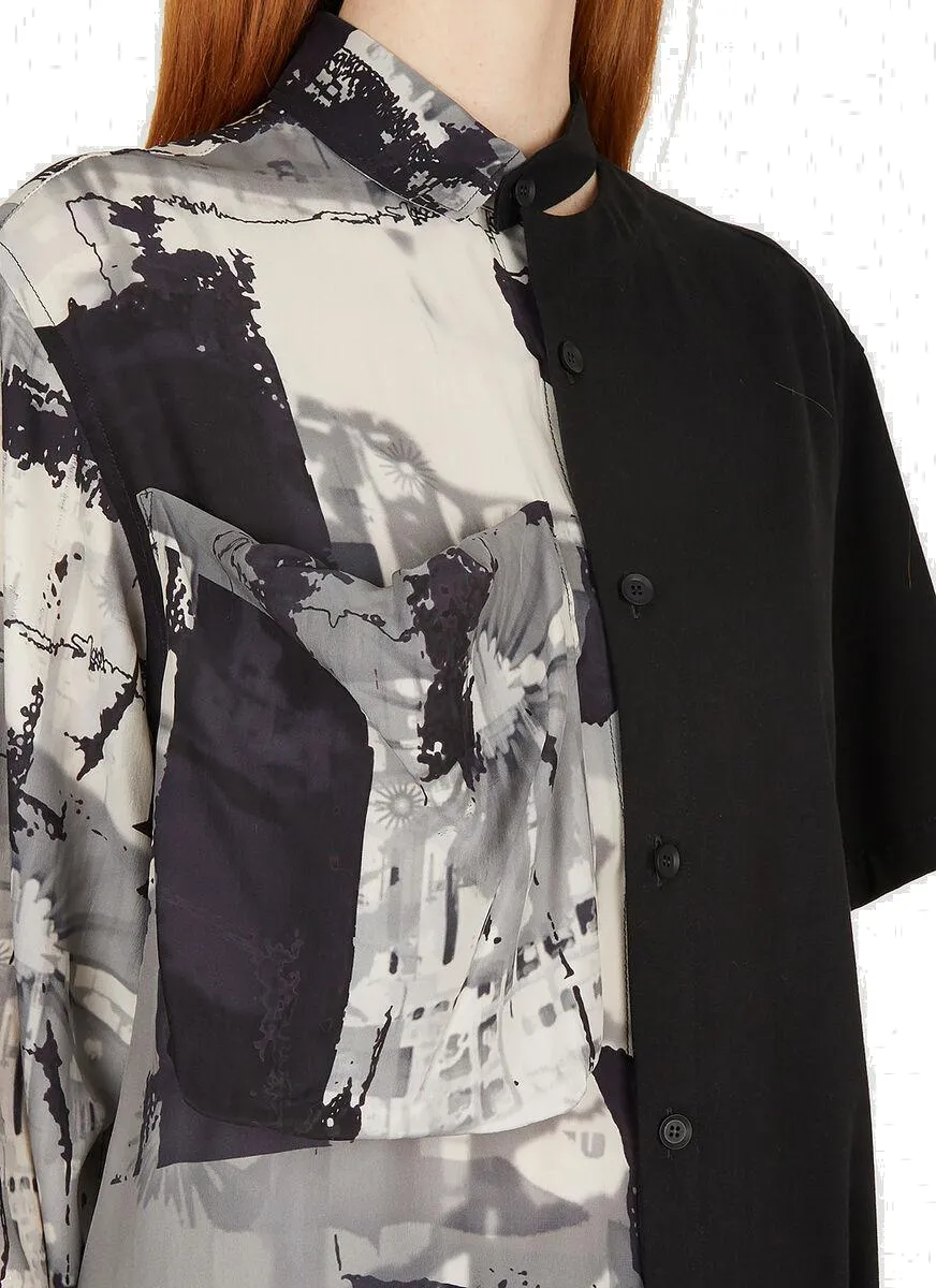 Yohji Yamamoto Graphic Printed Short Sleeve Shirt