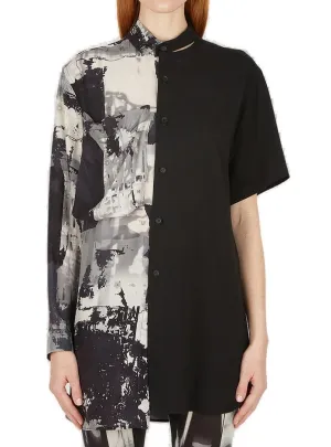 Yohji Yamamoto Graphic Printed Short Sleeve Shirt