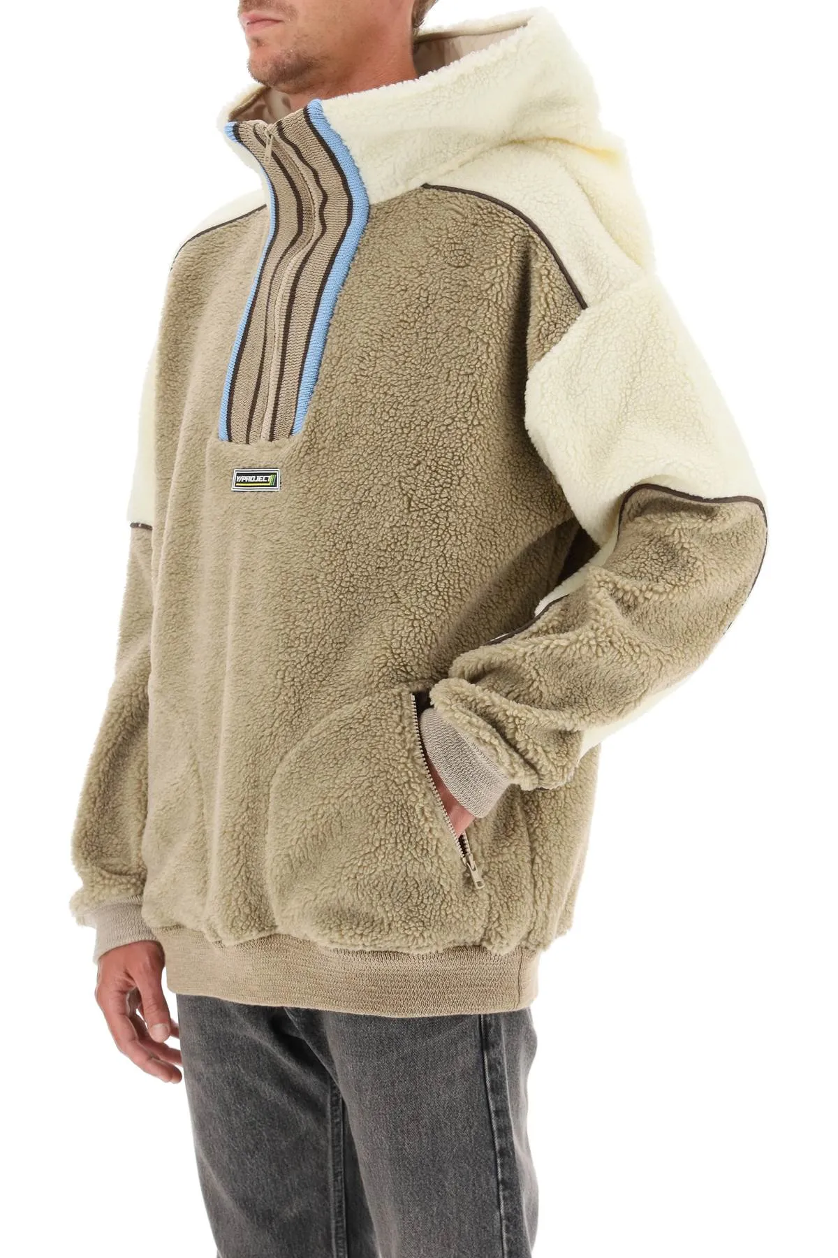 Y/Project Colour-Block Teddy Hoodie