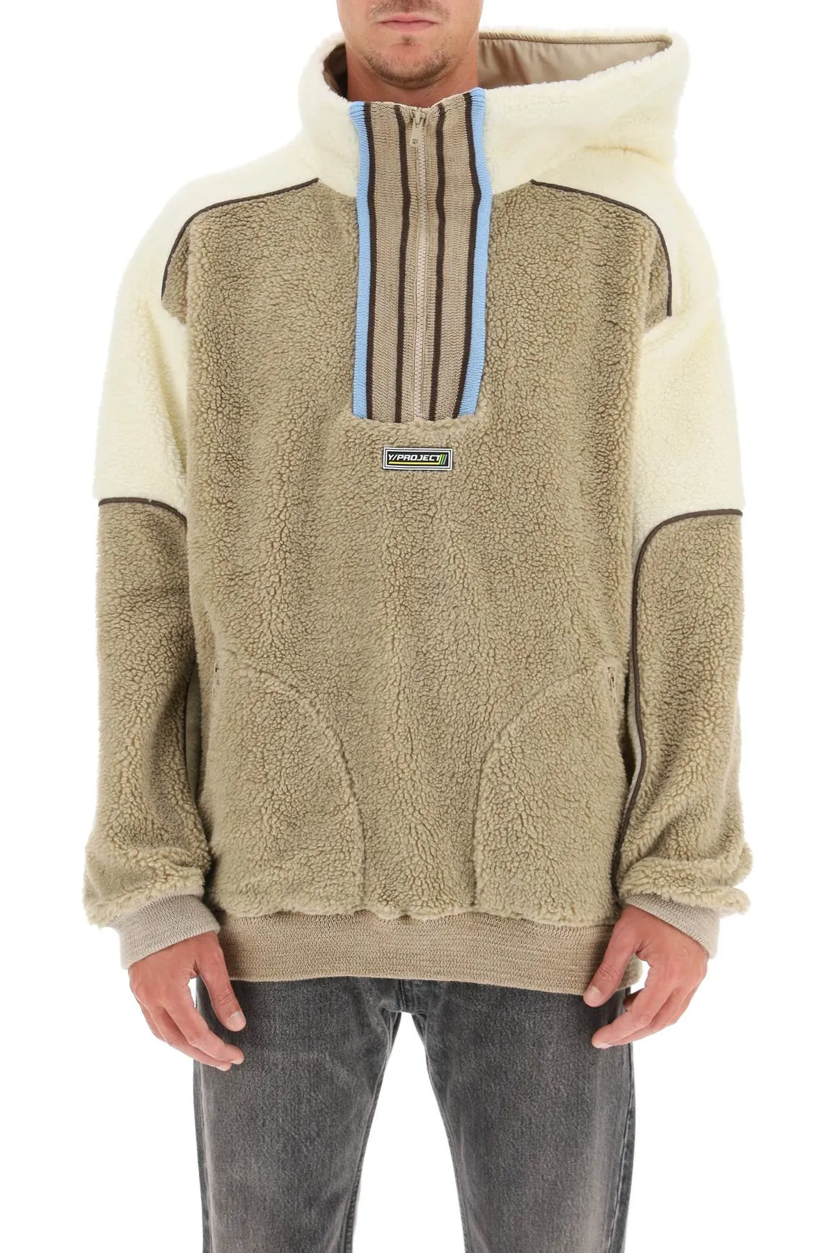 Y/Project Colour-Block Teddy Hoodie
