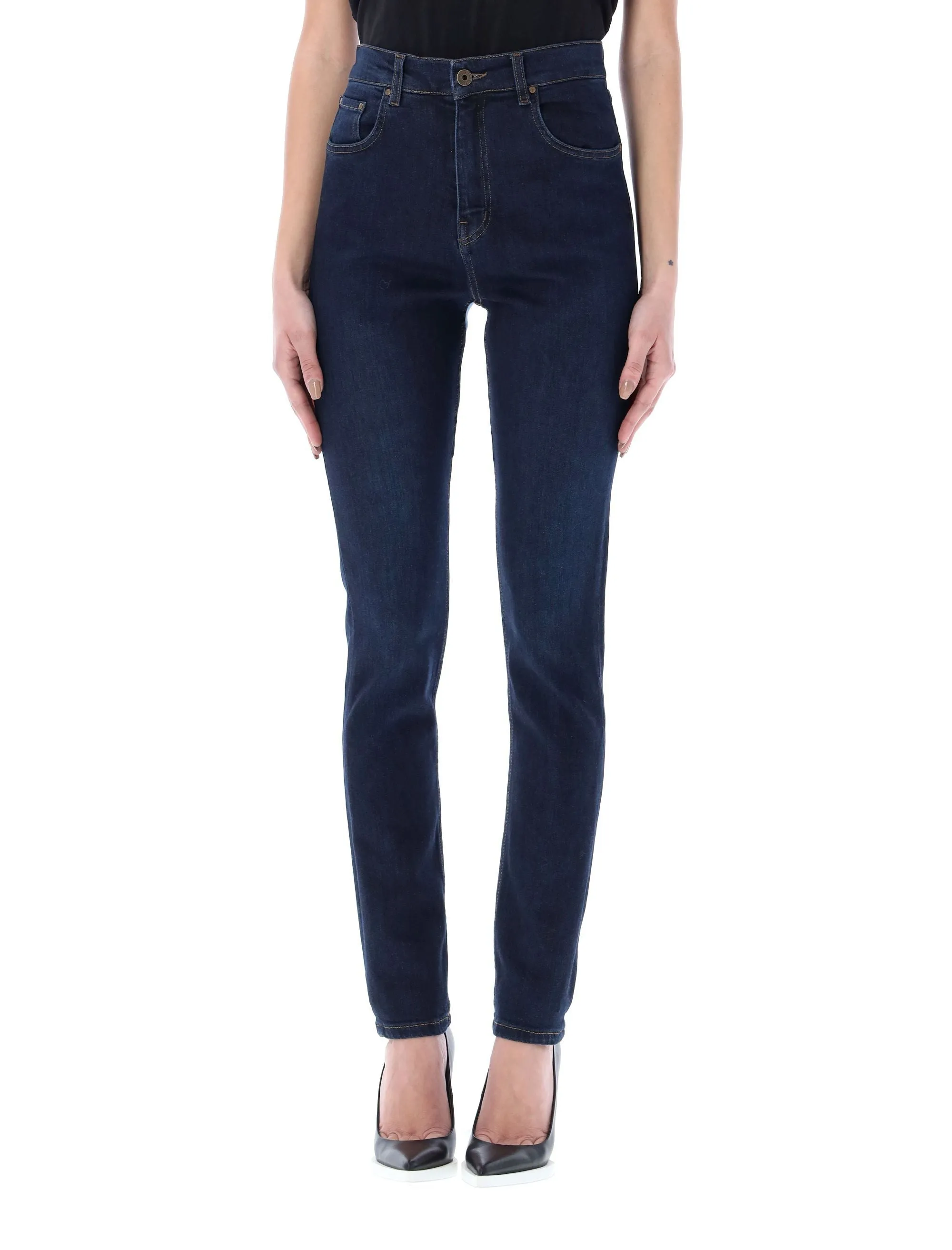 Y/Project Heart Stretch Denim Leggings