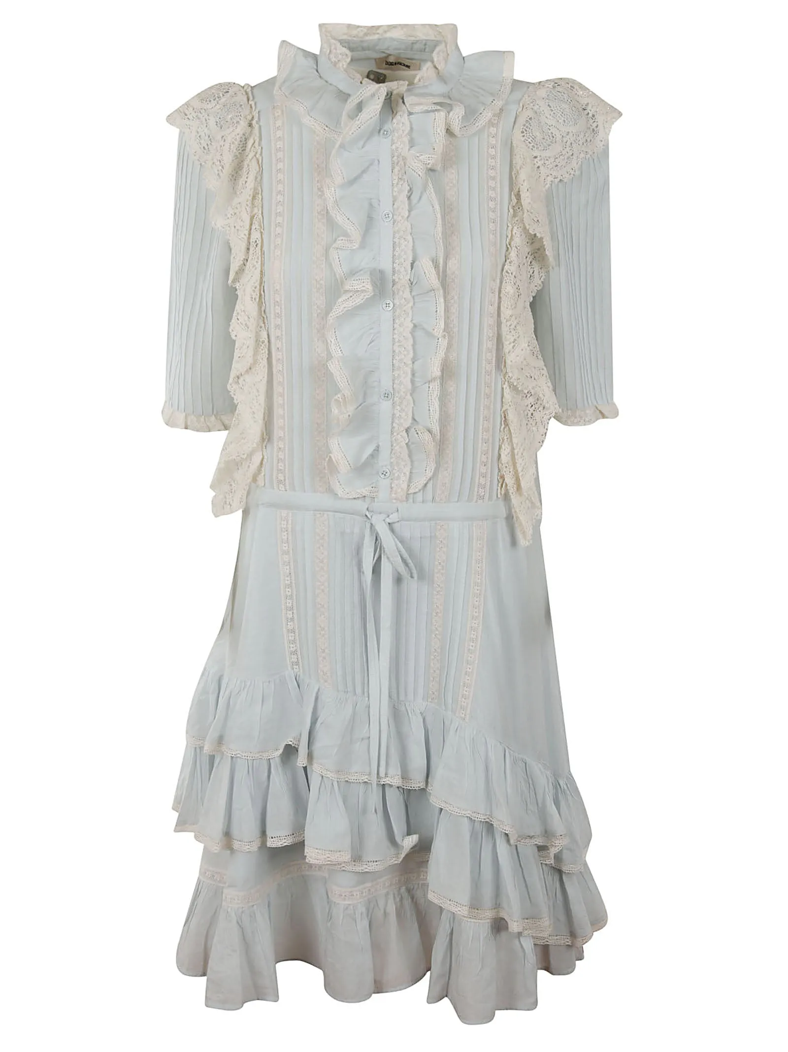 Zadig & Voltaire Ruffled Tiered Short Sleeved Dress