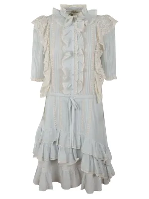 Zadig & Voltaire Ruffled Tiered Short Sleeved Dress