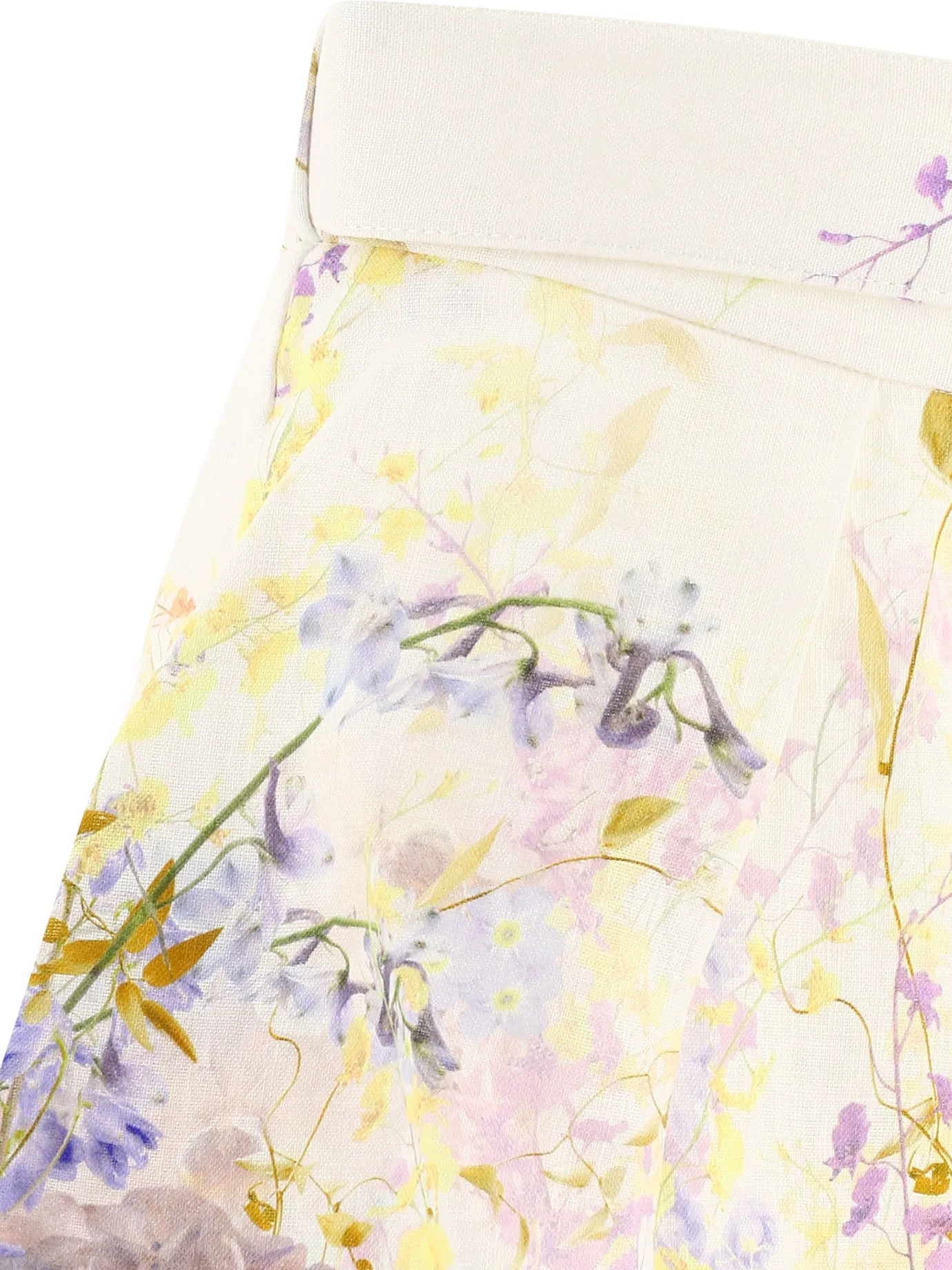 Zimmermann Floral Printed Belted Shorts