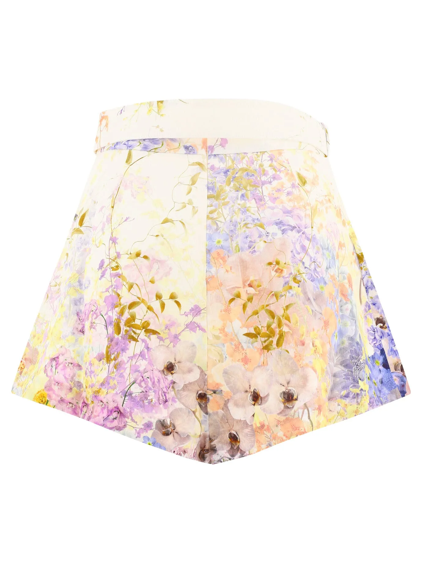 Zimmermann Floral Printed Belted Shorts