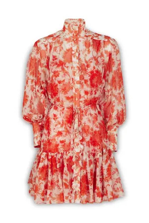 Zimmermann Floral-Printed Flared Hem Shirt Dress