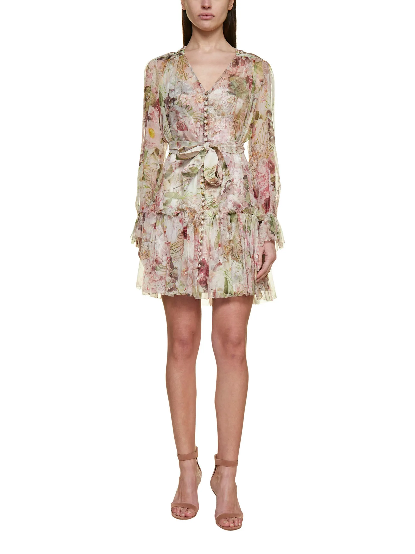 Zimmermann Floral Printed Mini Shirt Dress