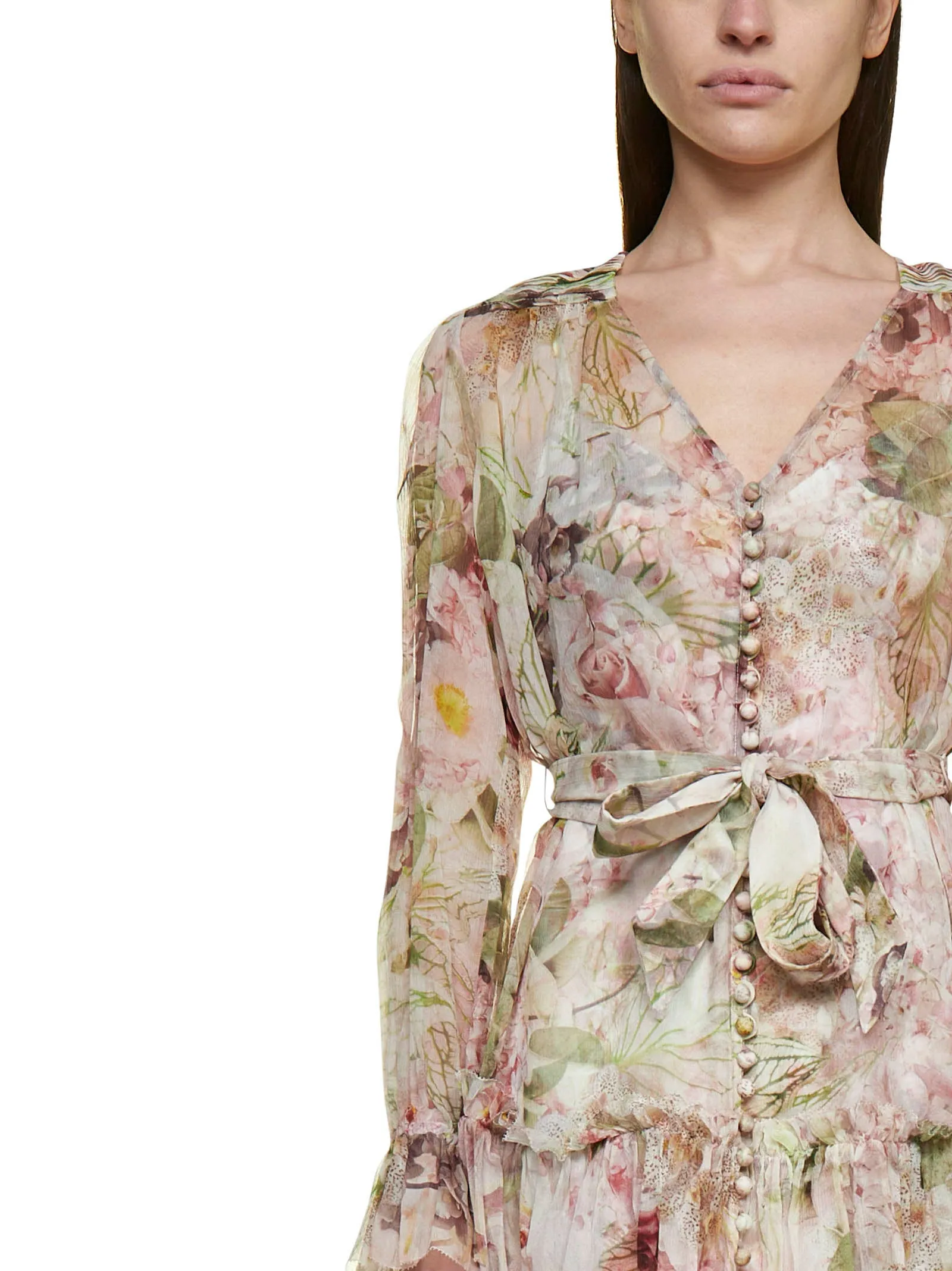 Zimmermann Floral Printed Mini Shirt Dress